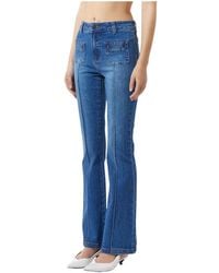 Silvian Heach - Bootcut-Jeans Mit Sichtbaren Nähten - Lyst