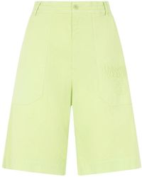 Moschino - Korte Broeken ,Geel ,Katoen Lichtgele Shorts, Wijd En Comfortabel Design - Lyst