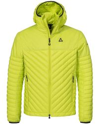 Schoeffel - Jassen ,Groen ,Leer Hybrid Down Jacket - Lyst