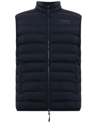 EA7 - Jassen ,Blauw ,Leer Gewatteerd Gilet Met Isolatie - Lyst