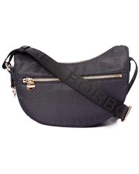 Borbonese - Dunkel schwarze luna tasche mini - Lyst