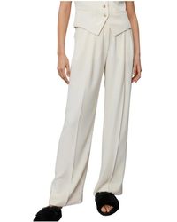 Day Birger et Mikkelsen - Broeken ,Wit ,Polyester Wijde Broek - Lyst