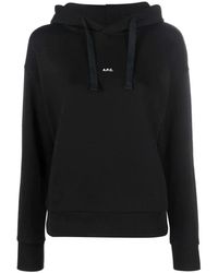 A.P.C. - Christina noir hoodie - Lyst