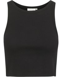 Gestuz - Cropped Top Drew Mouwloos Met Ronde Hals - Lyst