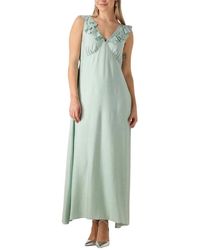 Moves - Kleedjes ,Groen ,Groene Midi Jurk Leanna Stijl - Lyst