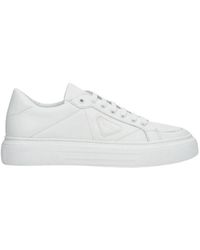 ESTRO - Weiße leder low-top sneakers moderne eleganz - Lyst