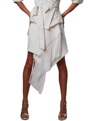 Moskada - Rokken ,Wit ,Asymmetrische Franjes Rok - Lyst