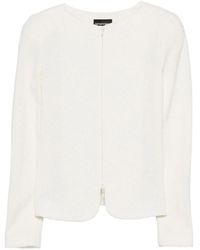 Emporio Armani - Jack Met Visgraat Patroon En Rits - Lyst