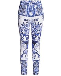Dolce & Gabbana - Gemusterte jeans im 'grace'-muster - Lyst