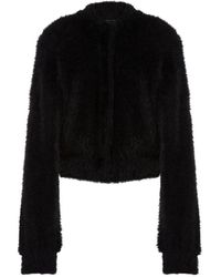 Alberta Ferretti - Cardigan In Furry-effect Fabric - Lyst