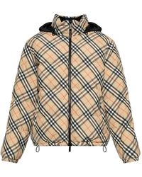 Burberry - Reversible Check Nylon Puffer Jacket - Lyst