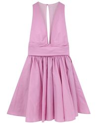Pinko - Rosa ärmelloses kleid mit v-ausschnitt o - Lyst