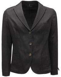 Tonello - Jassen ,Zwart ,Wol Slim Fit Wollen Jas - Lyst