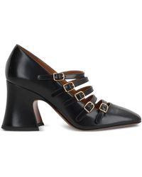 Chloé - Schoenen ,Zwart ,Nylon Zwarte Zijde & Nylon Hak Schoenen - Lyst