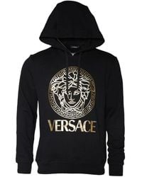 Versace - Medusa Print Cotton Hoodiepullover Sweatshirt Sweater - Lyst