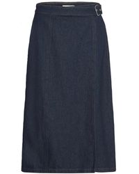 Ichi - Rokken ,Blauw ,Denim Ihberisel Skirt - Lyst