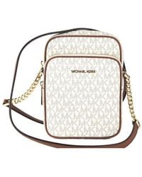 Michael Kors - Ketten crossbody tasche in vanille signatur - Lyst