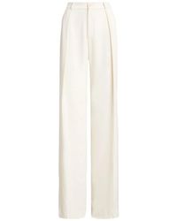 Ralph Lauren - Pantaloni ivory per donne - Lyst