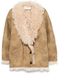 Isabel Marant - Taupe Shawl Kraag Jas Met Zakken - Lyst