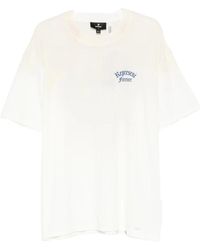 Represent - Tops ,Wit ,Katoen T-Shirt Met V-Hals - Lyst