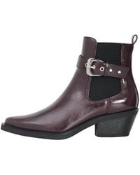 ONLY - Burgunder Chelsea Stiefel - Lyst