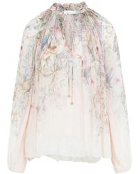 Zimmermann - Overhemden ,Veelkleurig ,Rebellion Billow Blouse - Lyst