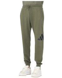 adidas - Sportliche essentials big logo grüne hose - Lyst