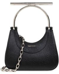 McQueen - Schwarze Handtasche Mini T-Bar Tasche - Lyst