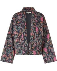 Lolly's Laundry - Jassen ,Veelkleurig ,Bloemenprint Cropped Jas - Lyst