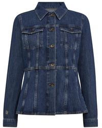 Mos Mosh - Jassen ,Blauw ,Denim Denim Shirt Met Voorzakken - Lyst