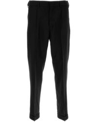Cellar Door - Broeken ,Zwart ,Wol Cambridge Tapered-Leg Wool Broeken - Lyst