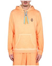 Marcelo Burlon - Locker sitzender Hoodie mit Sunset Cross-Patch - Lyst