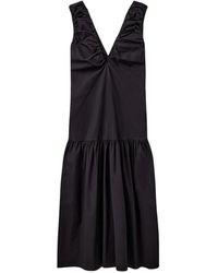 THE GARMENT - Kleedjes ,Zwart ,Katoen Elegante Cyprus Jurk - Lyst