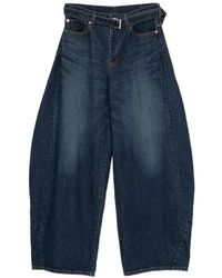 Sacai - Jeans ,Blauw ,Katoen Loose-Fit Jeans - Lyst