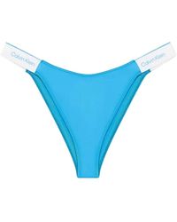 Calvin Klein - Badmode ,Blauw ,Nylon Delta Bikini Zwemkleding Legacy Collectie - Lyst