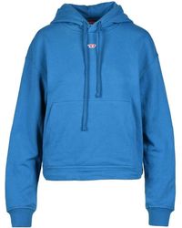 DIESEL - Hoodies & Sweatvesten ,Blauw ,Katoen Sweatshirt Van Katoenmix - Lyst