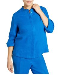 Elena Miro - Camisa azul elegante estilo overseas - Lyst
