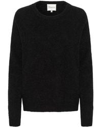 My Essential Wardrobe - Truien & Vesten ,Zwart ,Wol Zwarte Gebreide Pullover Trui - Lyst