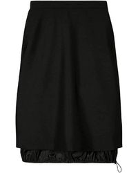 Tory Burch - Rokken ,Zwart ,Wol Zwarte Wollen Midi-Rok Met Zijden Voering - Lyst