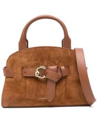 Coccinelle - Bruine Leren Handtas Elegante Stijl - Lyst