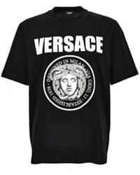 Versace - T-Shirt Van Katoenen Jersey Met Korte Mouwen - Lyst