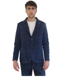 AT.P.CO - Jassen ,Blauw ,Polyester Alan Jacket - Lyst
