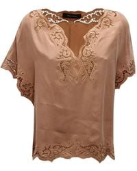 EMMA & GAIA - 35Bc553 V-Neck Blouse - Lyst