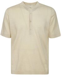 FILIPPO DE LAURENTIIS - Halbärmeliges leinen polo shirt mit kragen - Lyst