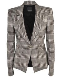 Pinko Pied De Poule Jacket - Grijs