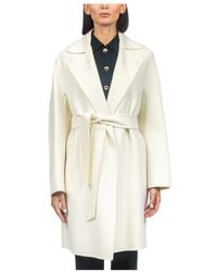 Max Mara - Jassen ,Wit ,Wol Ajaccio Midi Robe Coat - Lyst