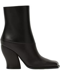 Loewe - Two-Tone Ankle Boot With Asymmetrical Toe - Lyst