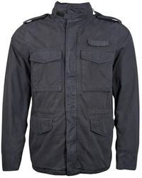 Aspesi - Jassen ,Blauw ,Katoen Mini Field Jacket - Lyst