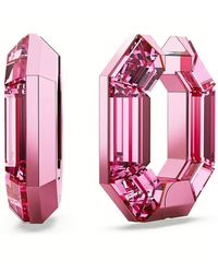 Swarovski - Rosa lucent hoop ohrringe - Lyst