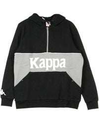 Kappa - Hoodies & Sweatvesten ,Zwart Zip Hoodie Zwart/Grijs - Lyst